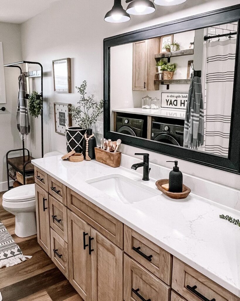 30+ Farmhouse Bathroom Mirrors Ideas for Extra Rustic Beauty Soul & Lane