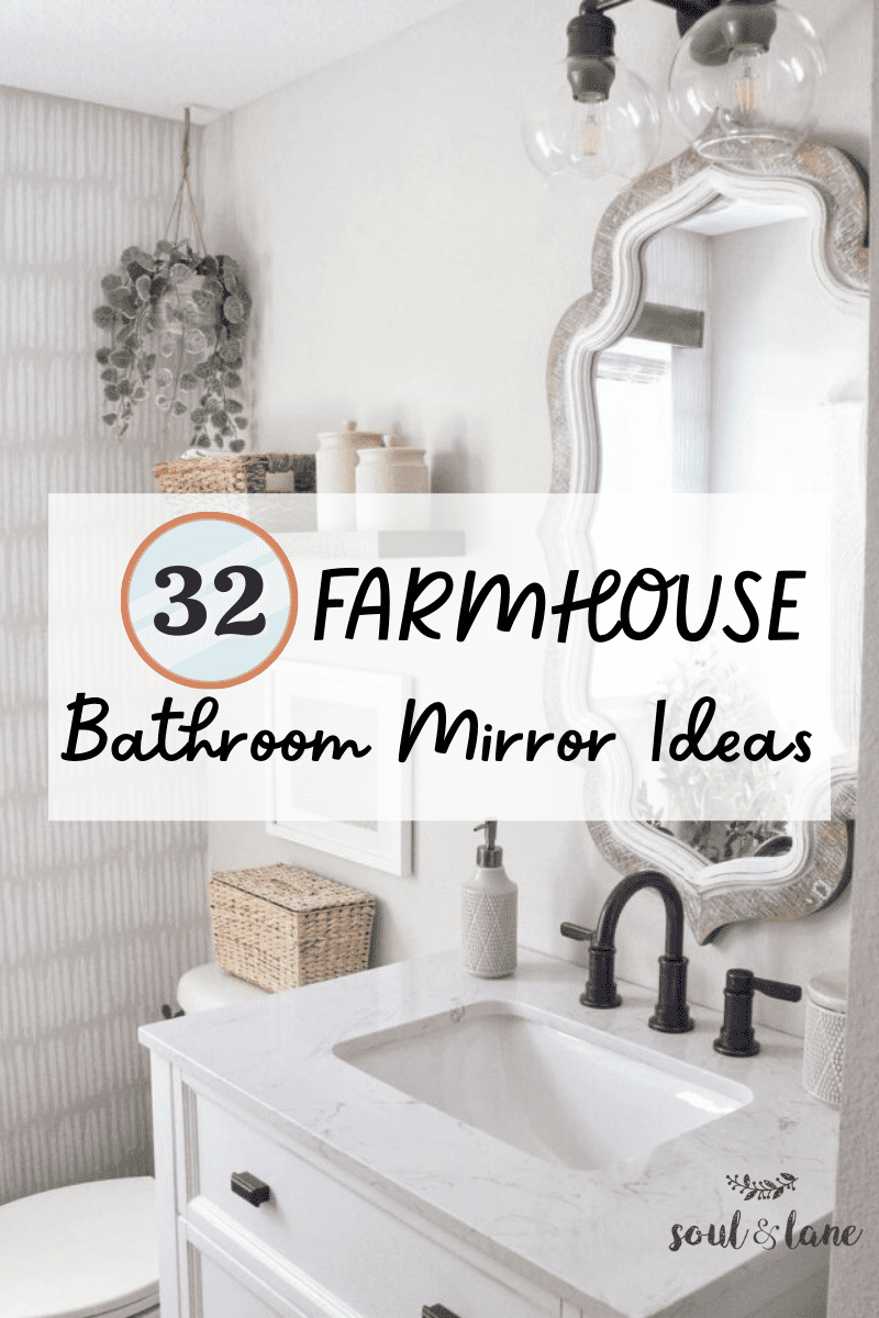 30 Farmhouse Bathroom Mirrors Ideas, Rustic Cottage Bathroom Mirrors