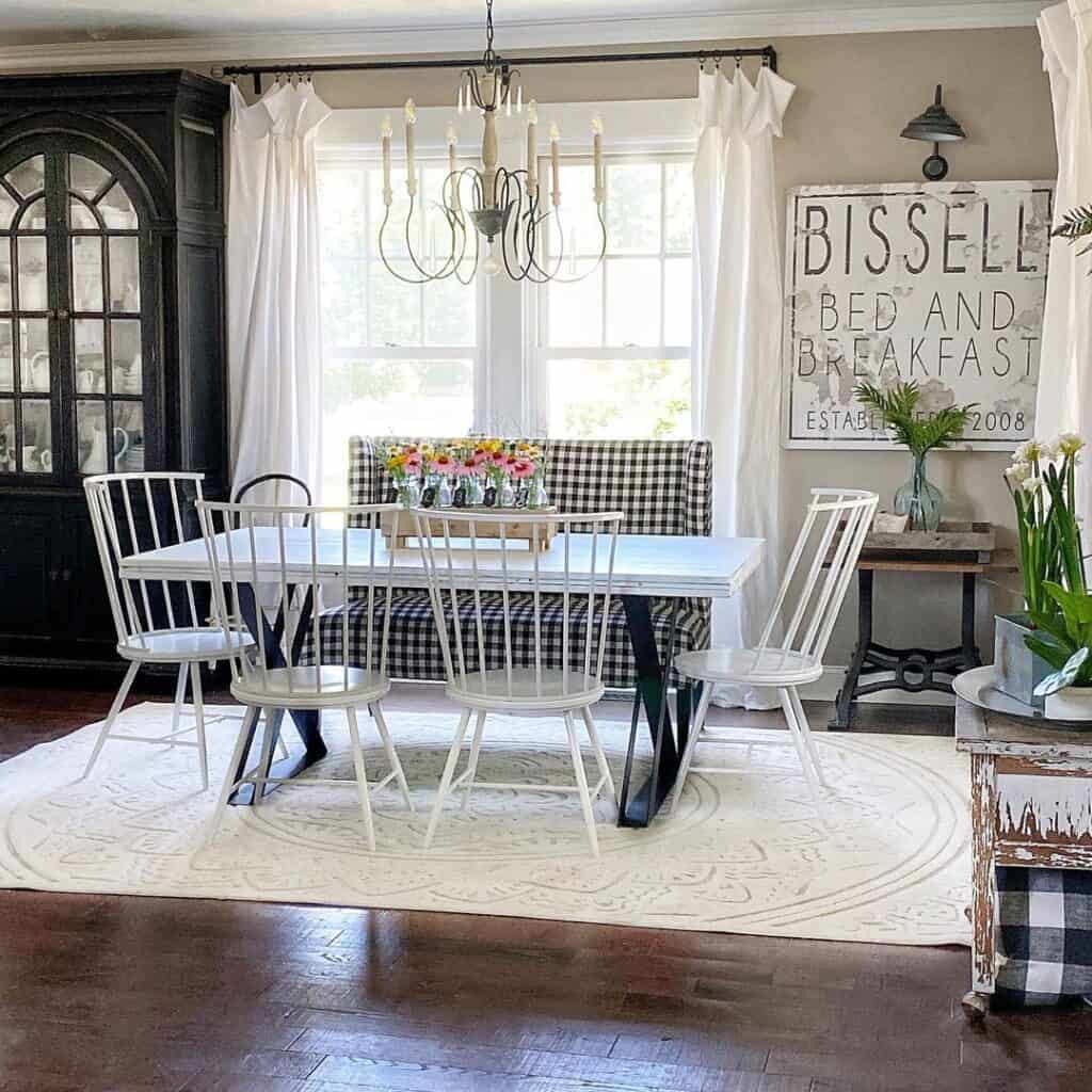 Farmhouse Dining Room Curtains