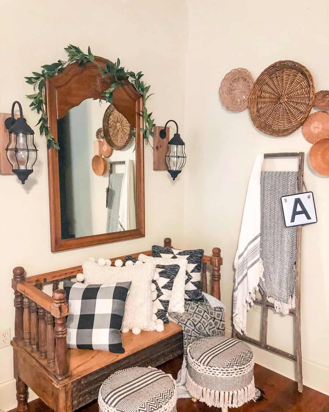 36 Farmhouse Ladder Decor Ideas to Take Your Home to New Heights