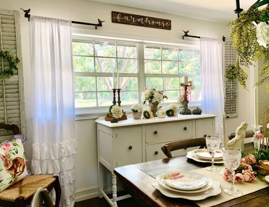 Farmhouse Dining Room Curtains