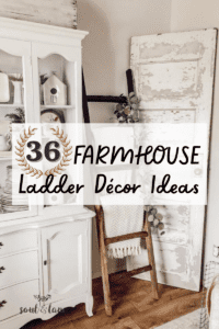 farmhouse ladder decor