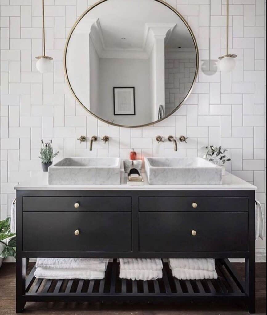 Black Bathroom Vanity