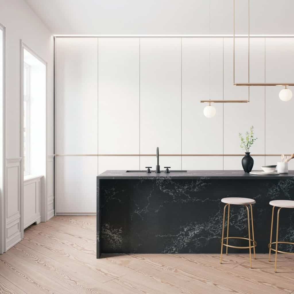 Black Kitchen Island