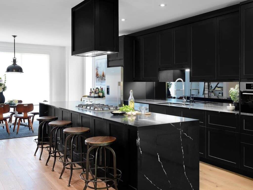Black Kitchen Island