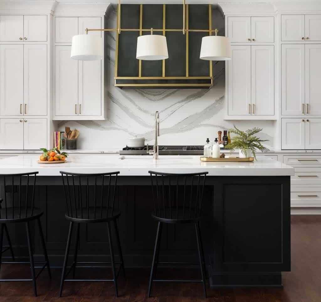 Black Kitchen Island