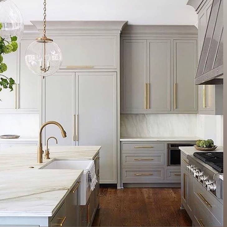 Gray Kitchen Island