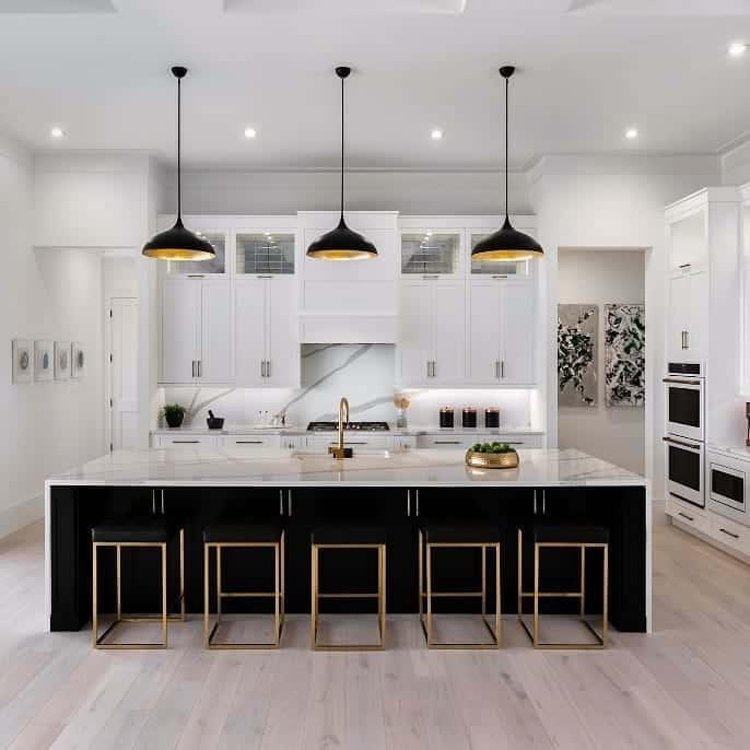 Black Kitchen Island