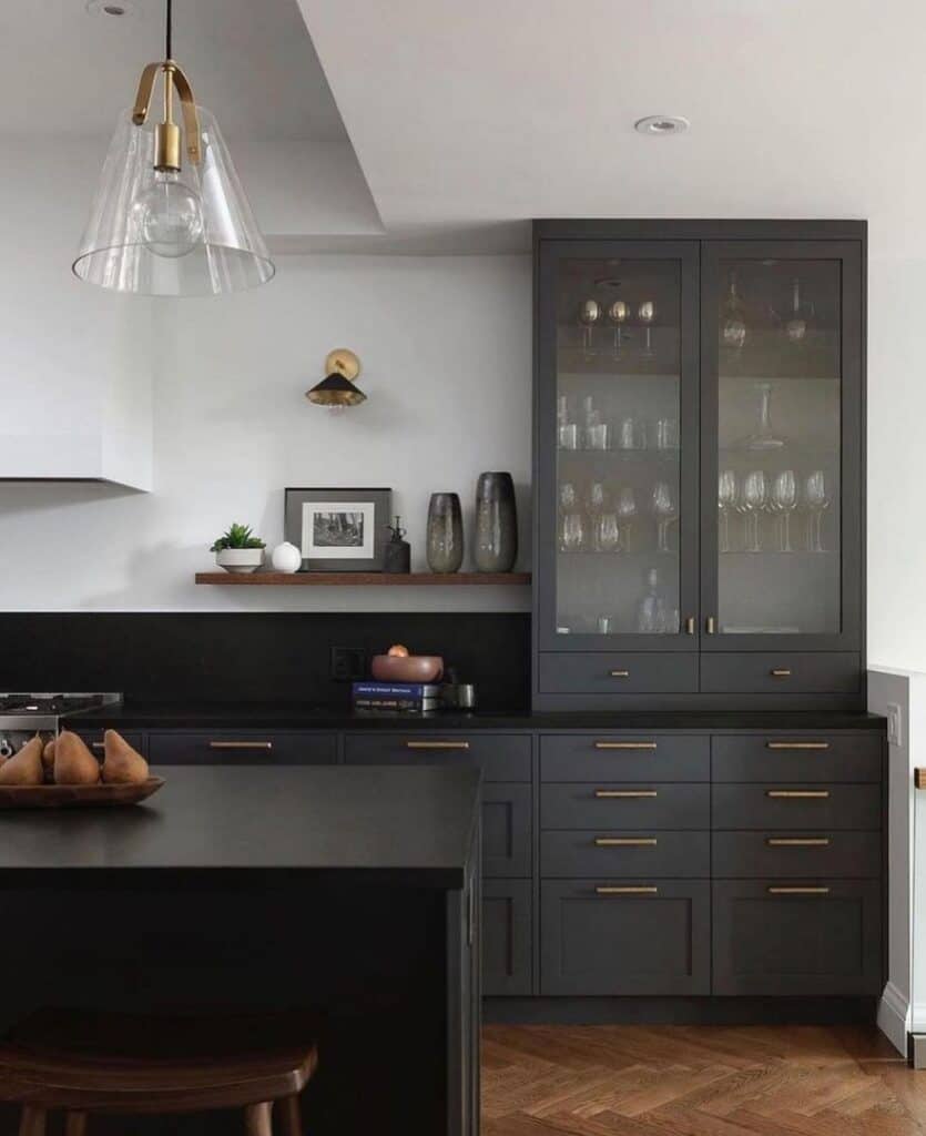 Black Kitchen Backsplash