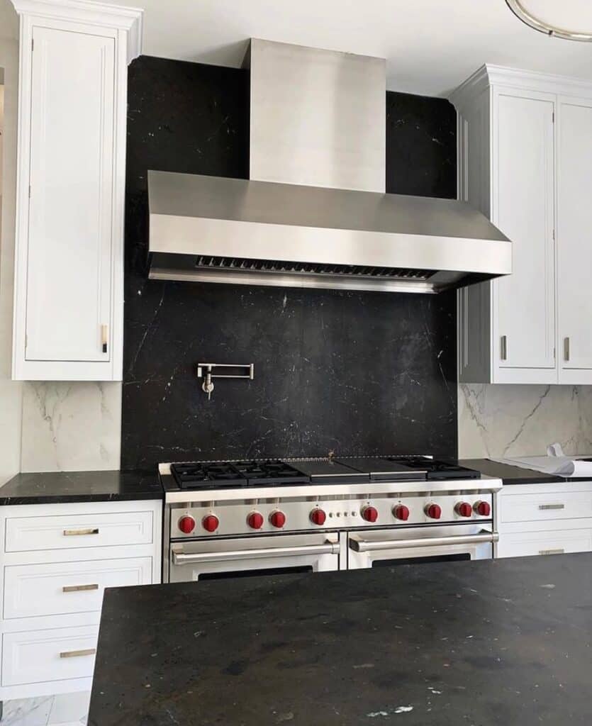Black Kitchen Backsplash