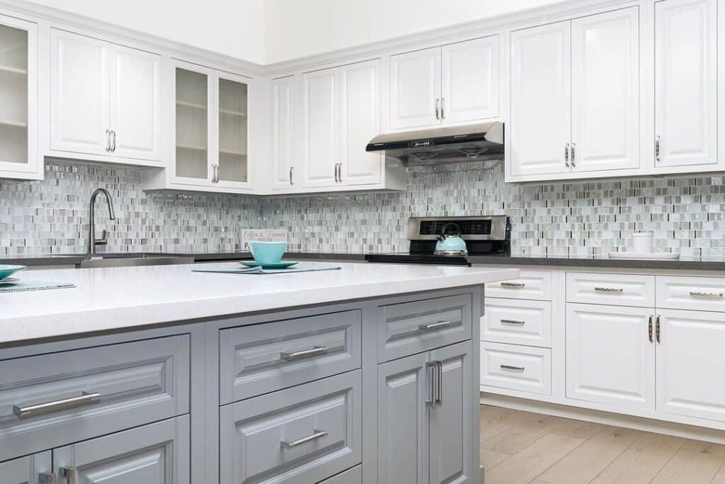 Gray Kitchen Island