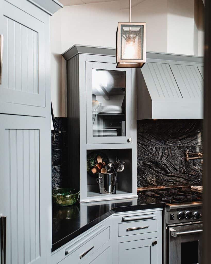 Black Kitchen Backsplash