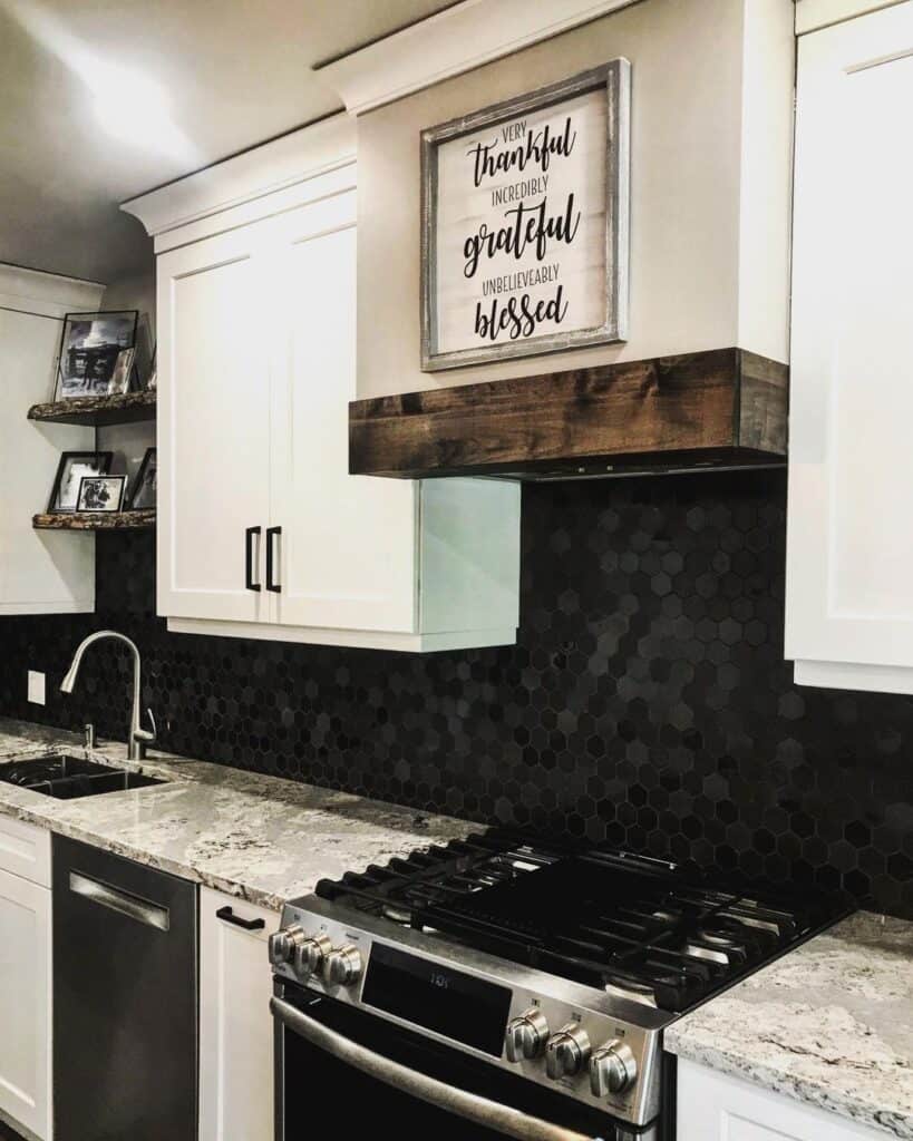 Black Kitchen Backsplash