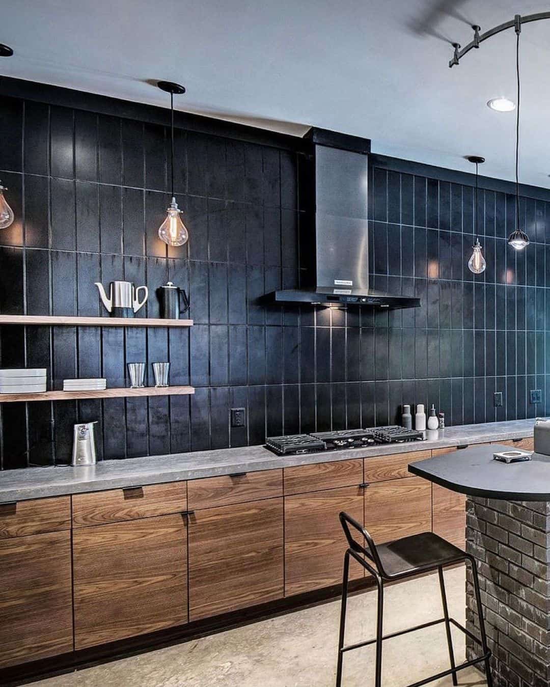 22 Black Kitchen Backsplash Ideas That Add Depth and Drama
