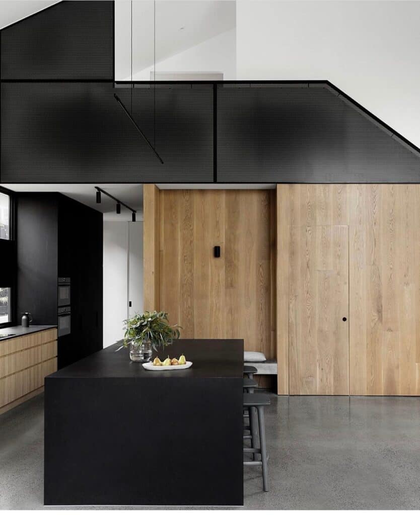 Black Kitchen Island