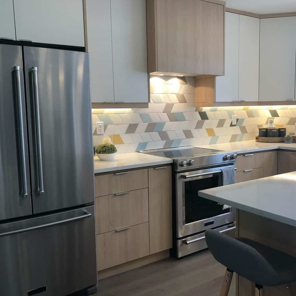 Two-Toned Kitchen Cabinet