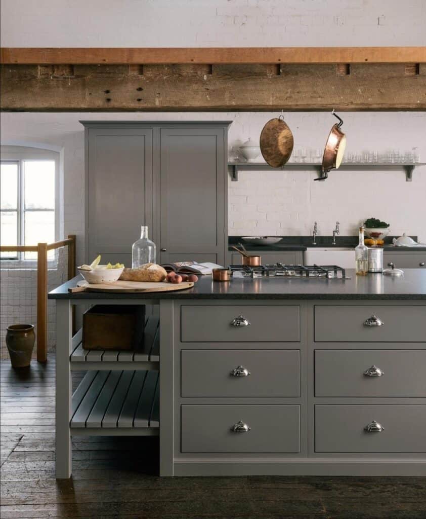Gray Kitchen Island