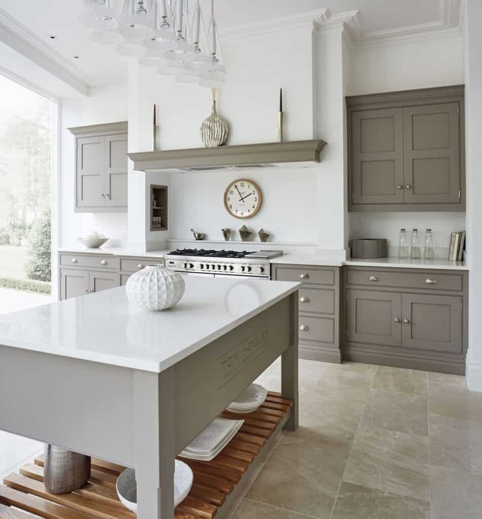 Gray Kitchen Island