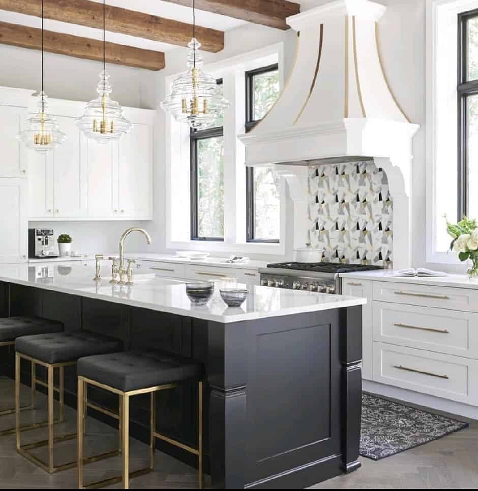 Black Kitchen Island