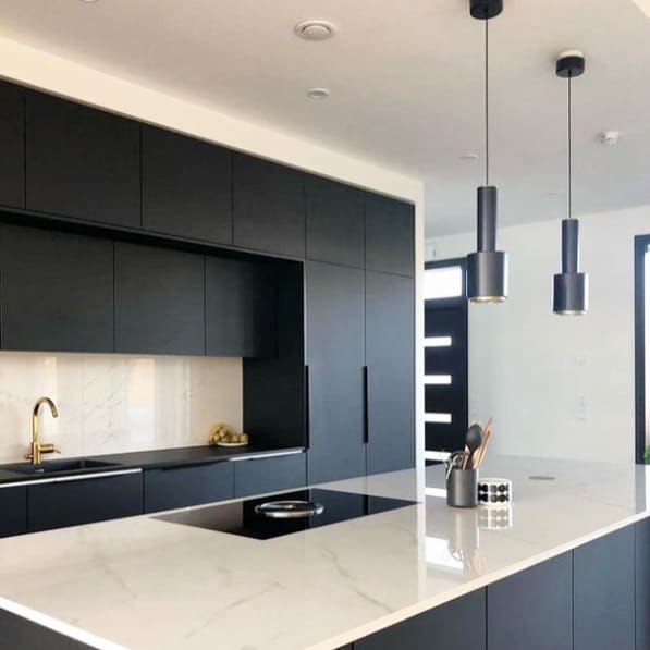 Black Kitchen Island