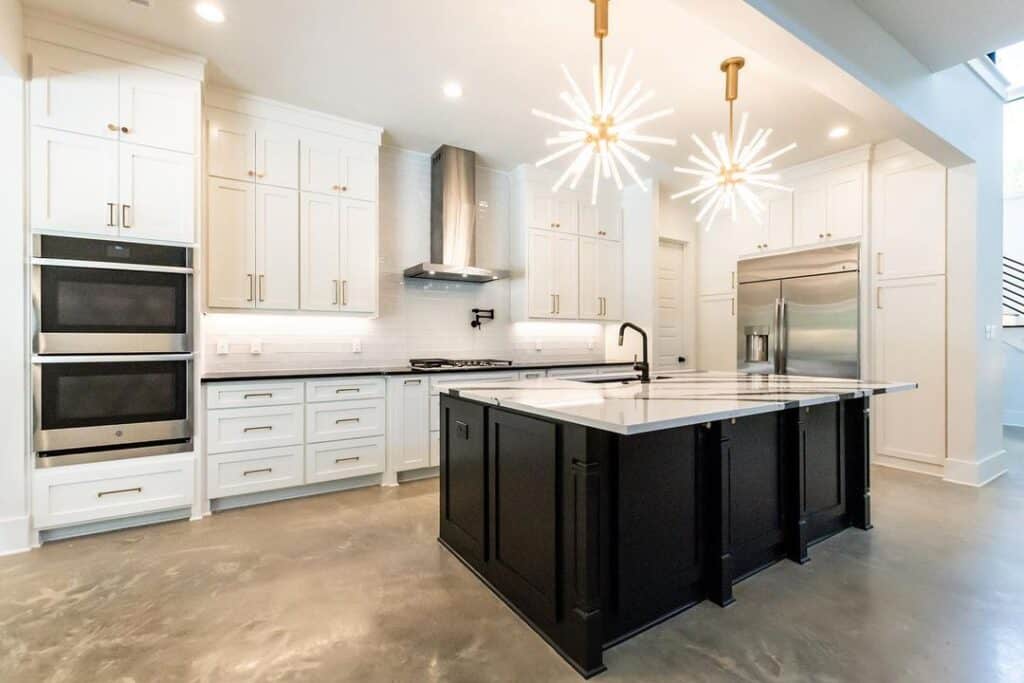 Black Kitchen Island