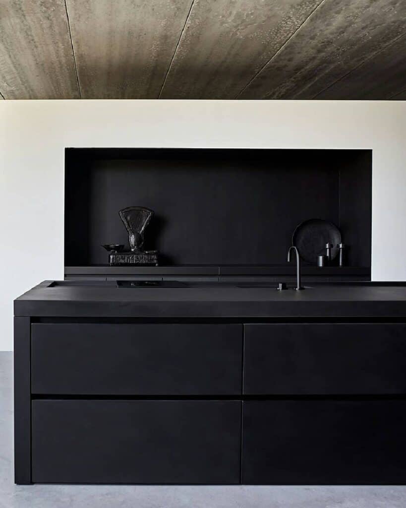 Black Kitchen Island