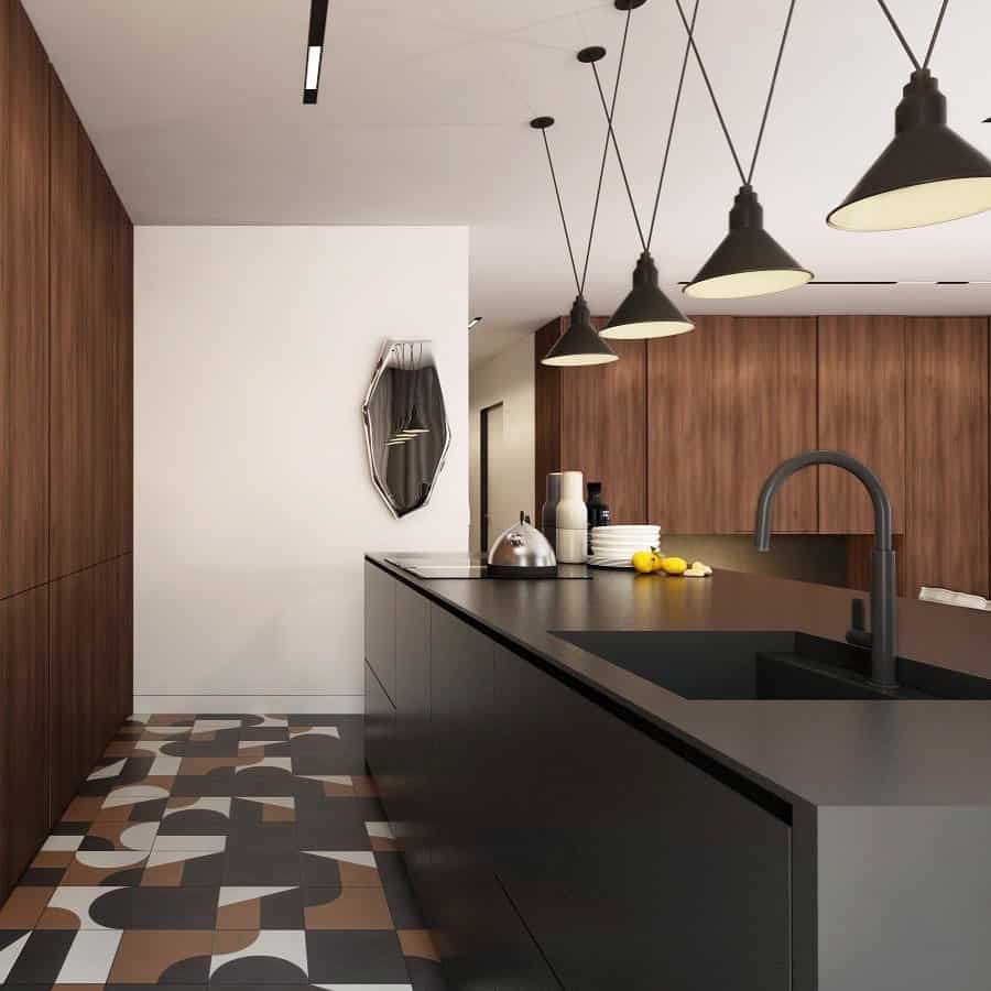 Black Kitchen Island