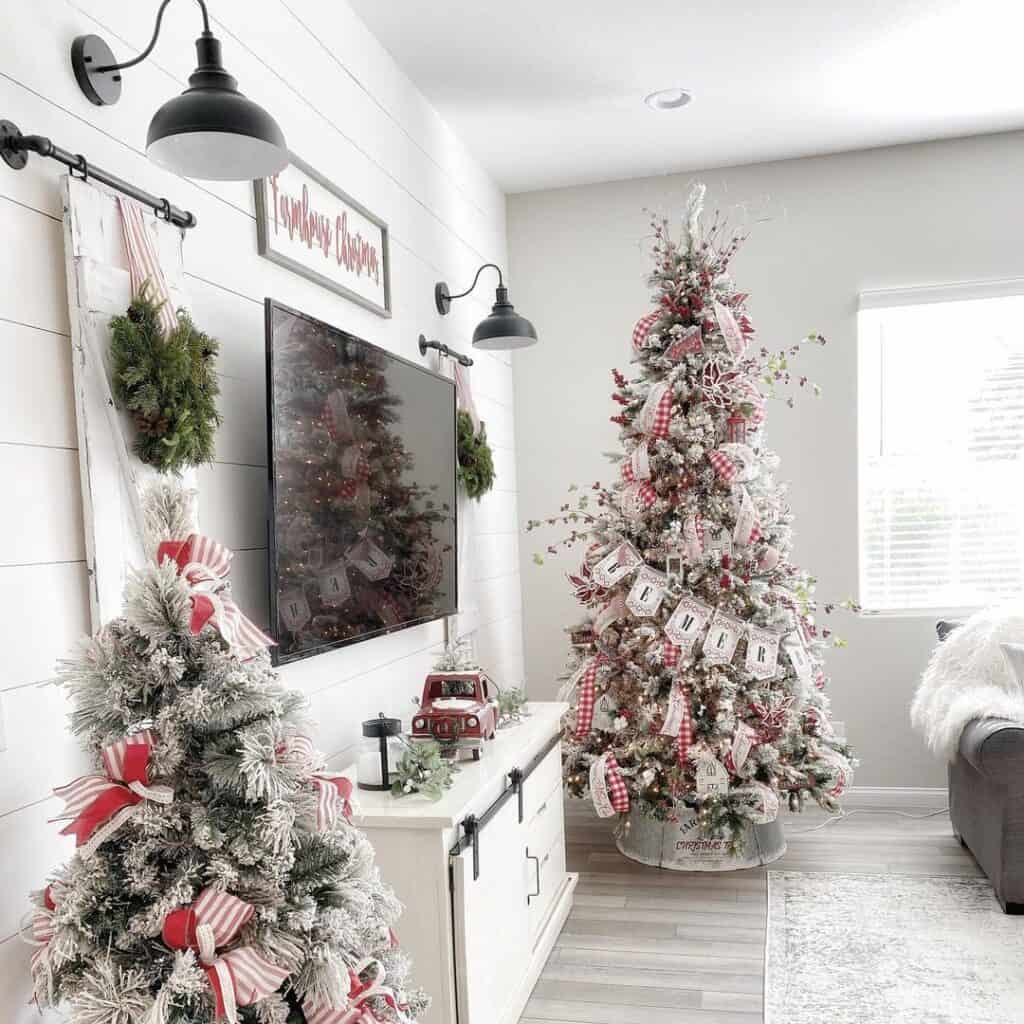 18 Decorating Ideas for Two Christmas Trees in Living Room Bursting with Christmas Magic