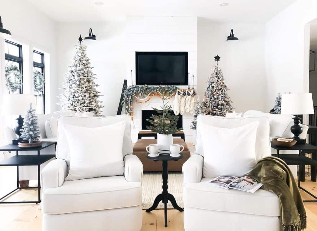 Two-Christmas Tree Living Rooms