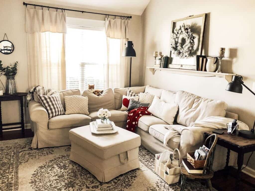 long wall mirror decor over couch｜TikTok Search