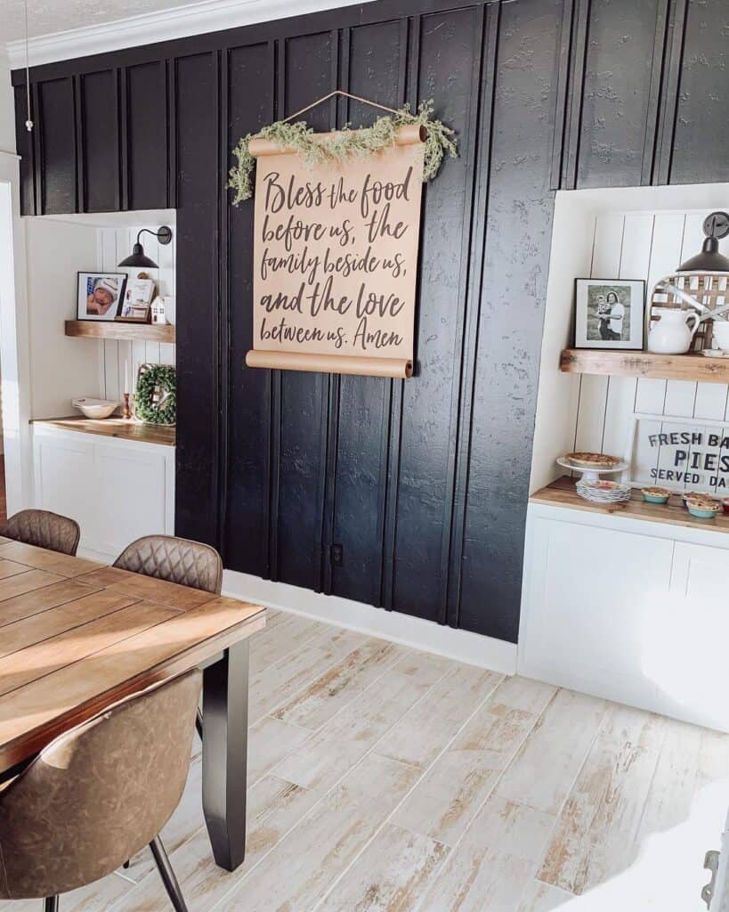 Black and White Accent Walls