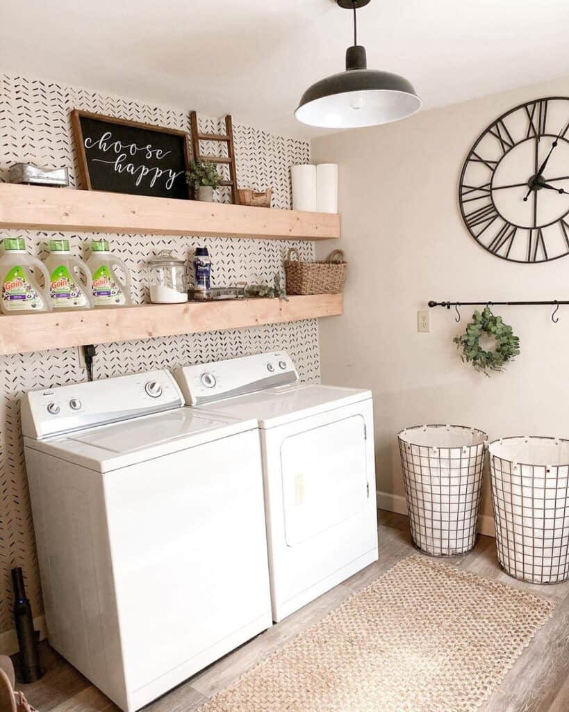 Black and White Accent Walls