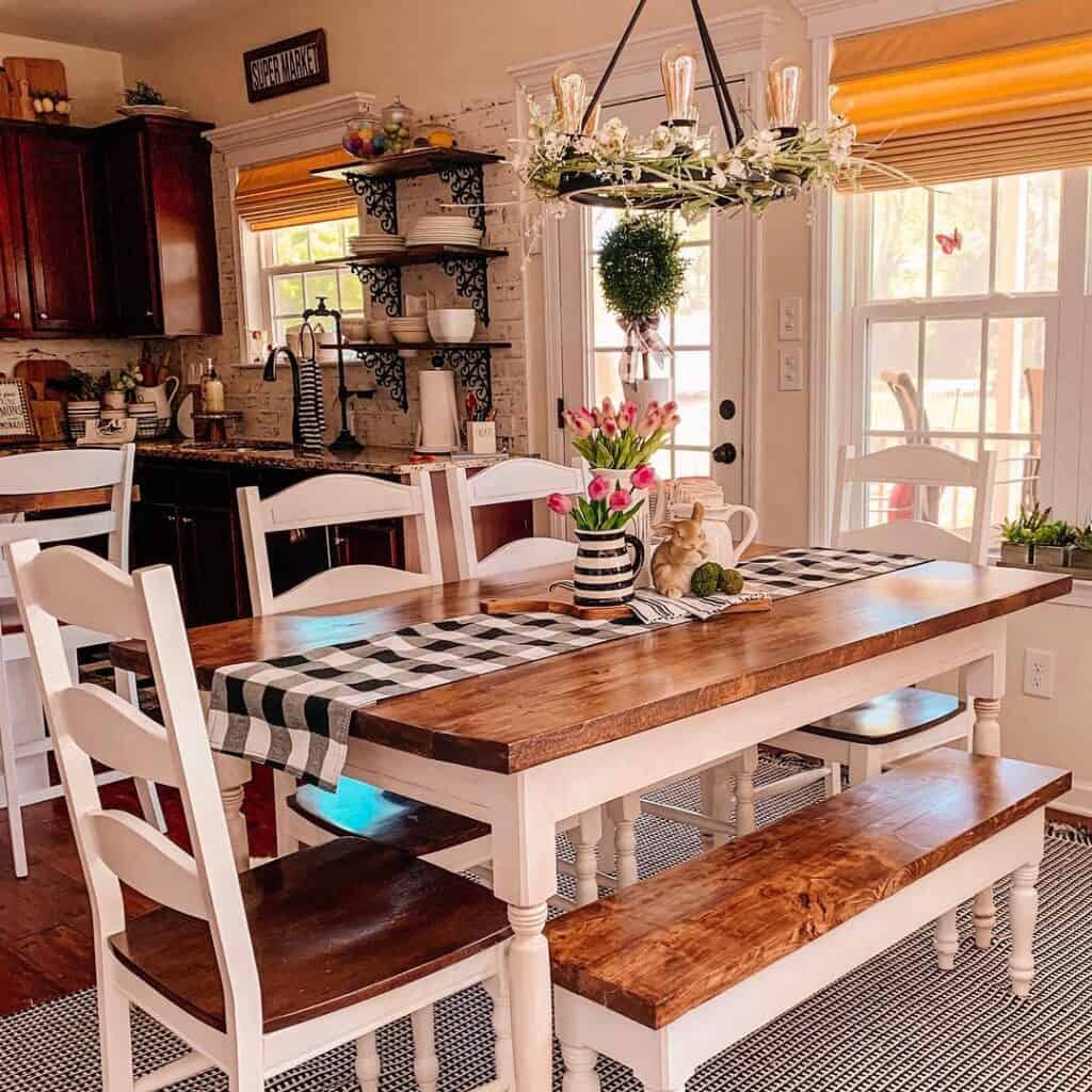 Two-Toned Dining Table Ideas
