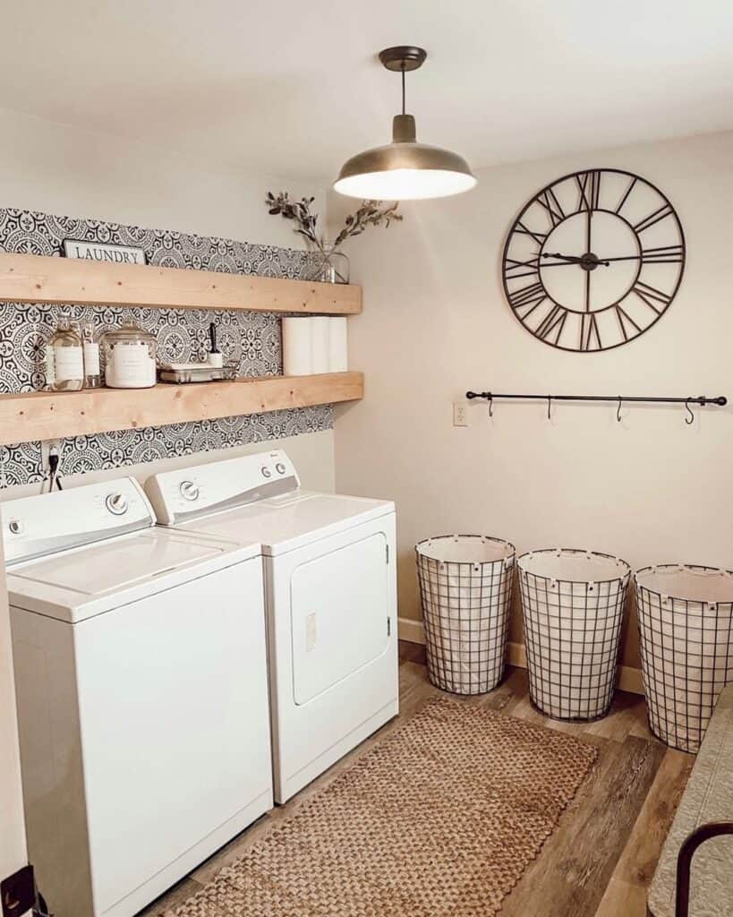Black and White Accent Walls