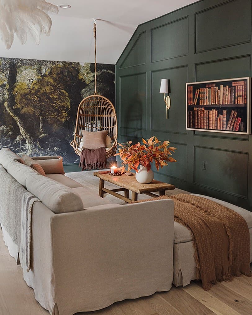 Green Accent Wall Ideas For Living Room