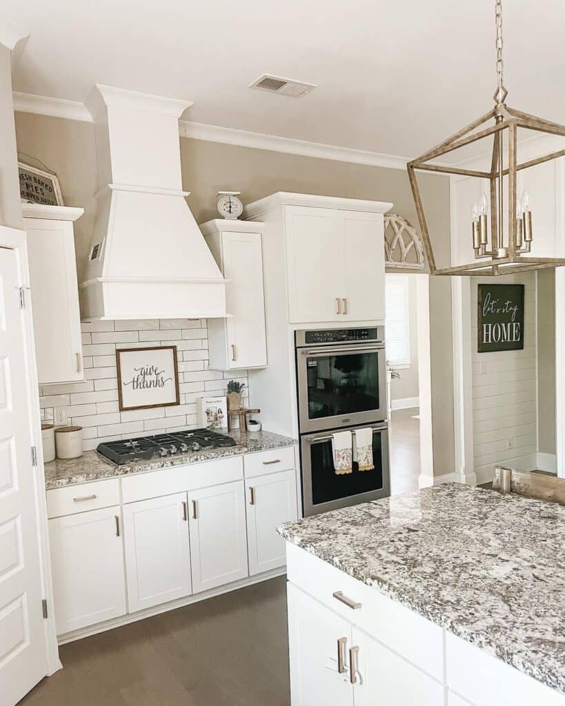 cabinets next to range hood