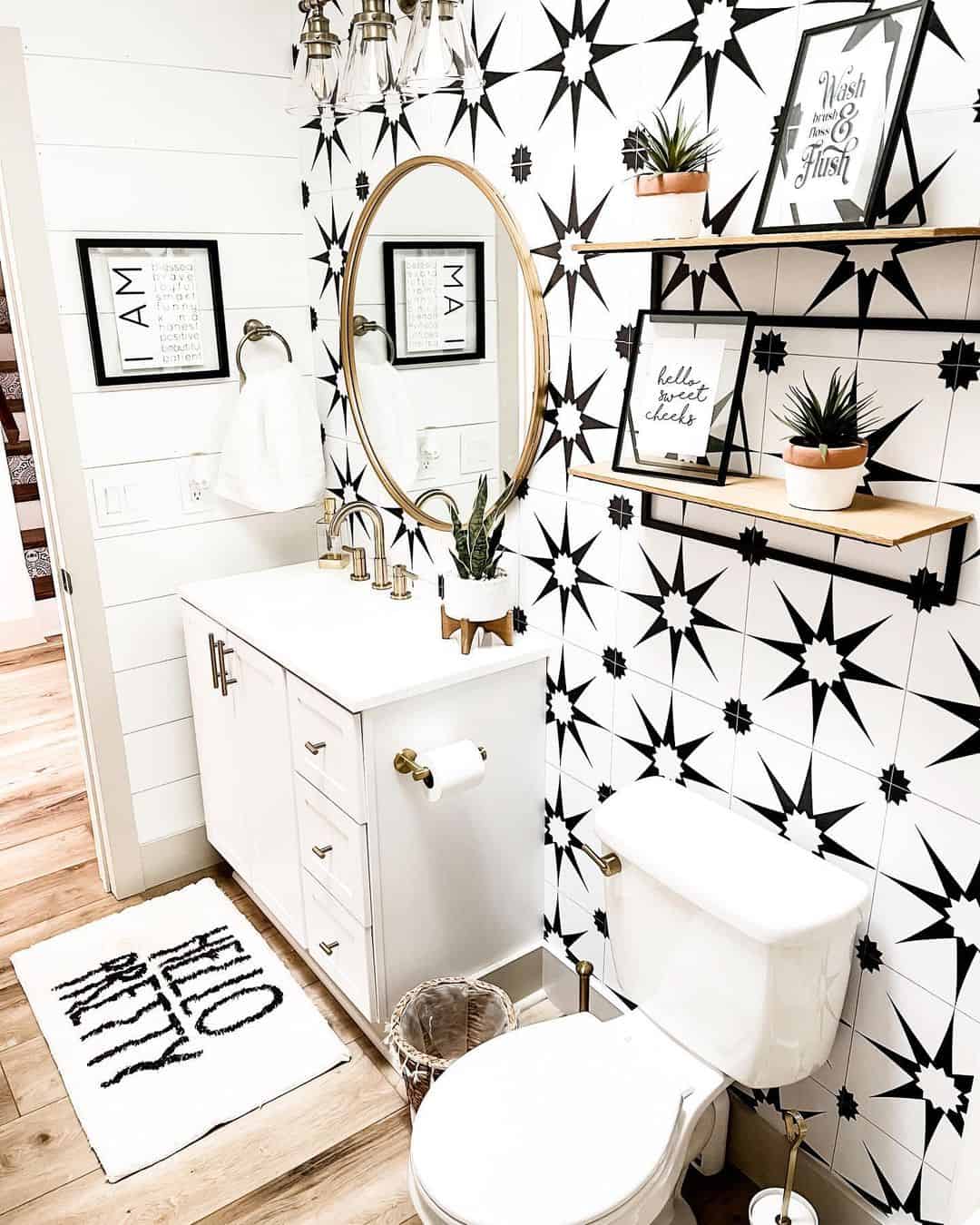 18 Black and White Accent Walls With a Flair for Drama
