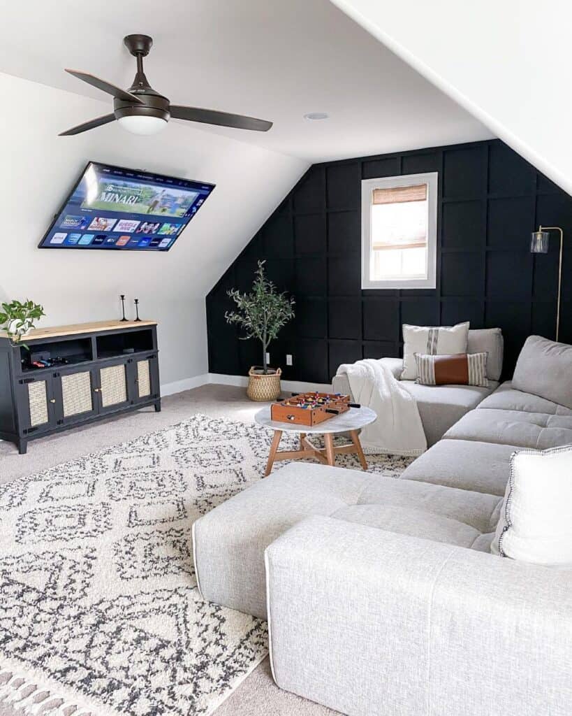Black and White Accent Walls