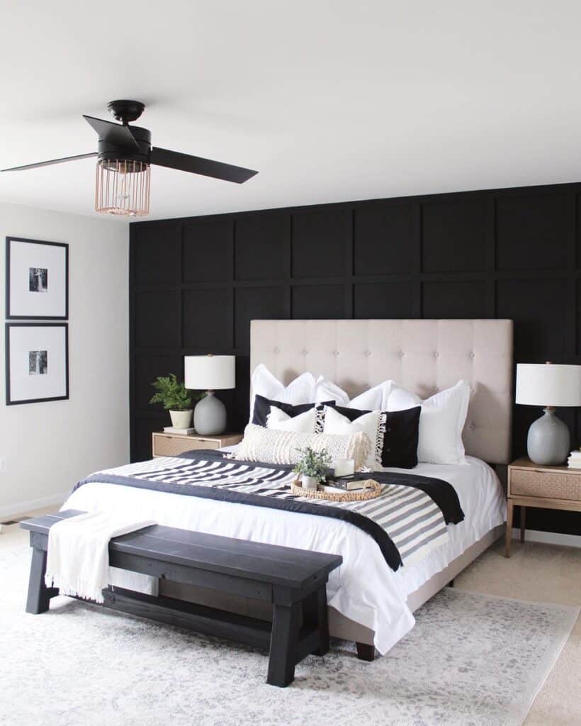 Black and White Accent Walls