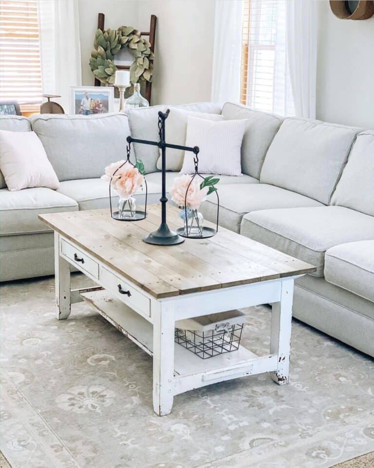Two-Toned Rectangular Coffee Table