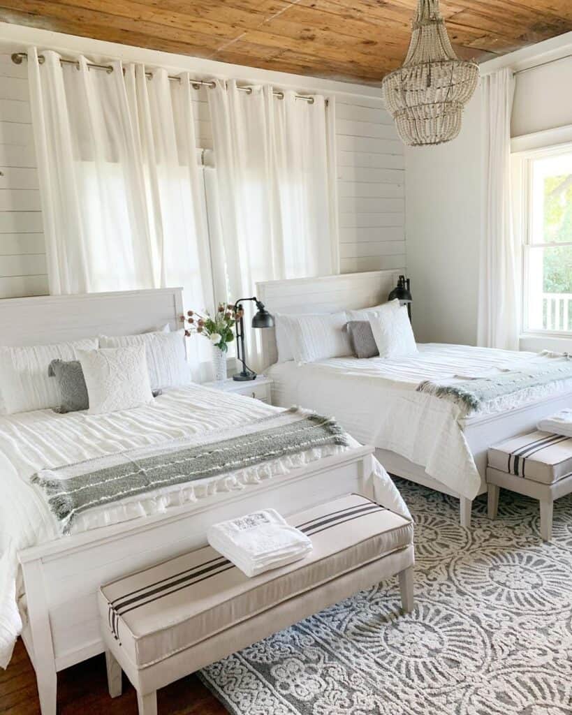 Farmhouse Bedroom Benches