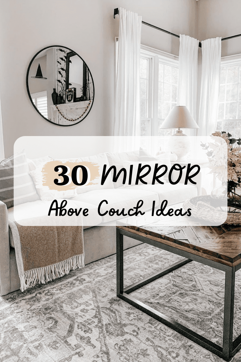 Wall Mirror Over Sofa | Baci Living Room