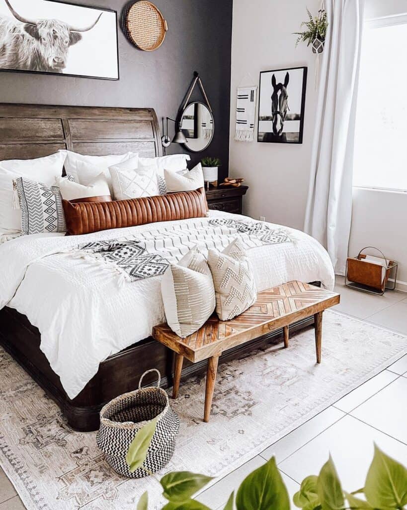 Farmhouse Bedroom Benches