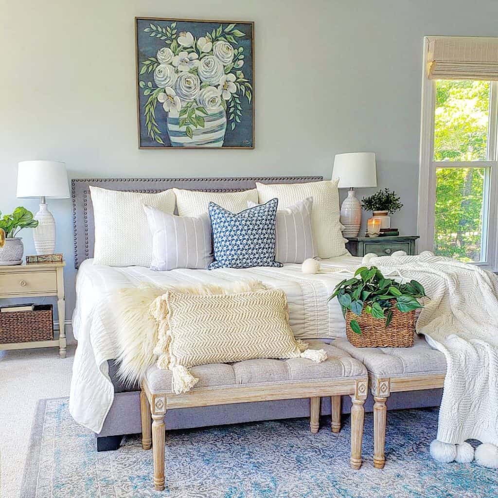 Farmhouse Bedroom Benches