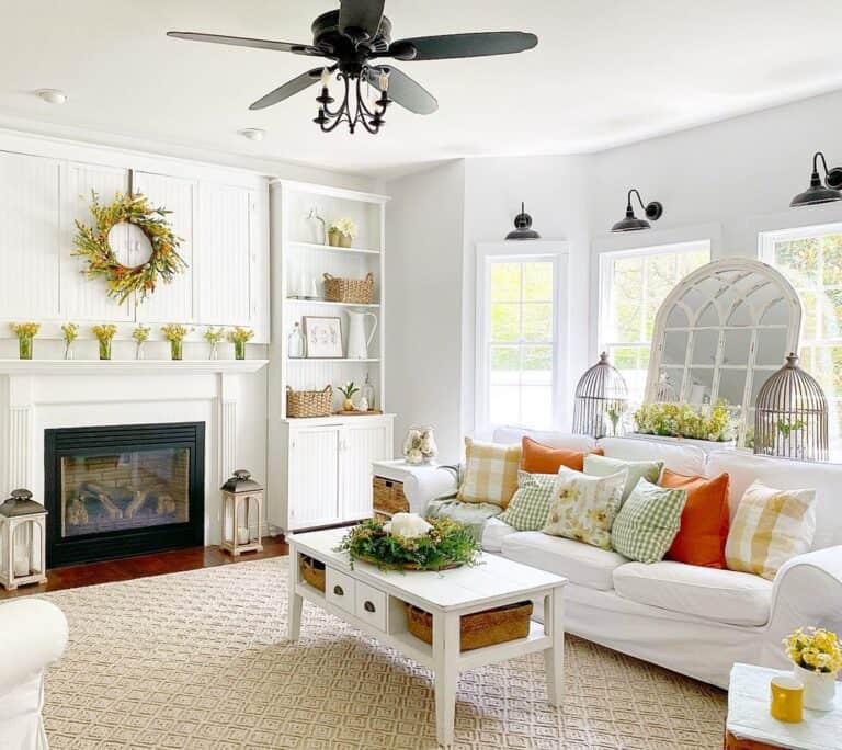 Black Ceiling Fan with Candlestick Chandelier