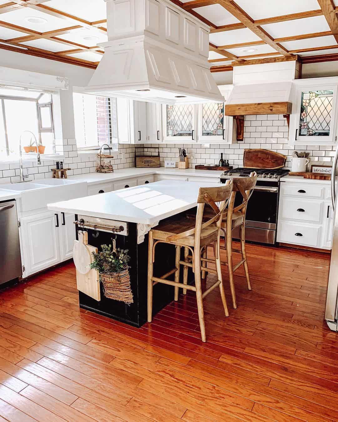 Black Kitchen Island with White Countertop - Soul & Lane