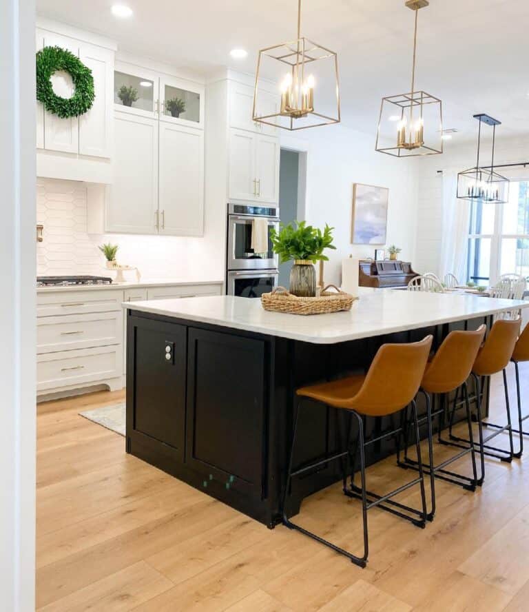Black and White Kitchen Island Outlet