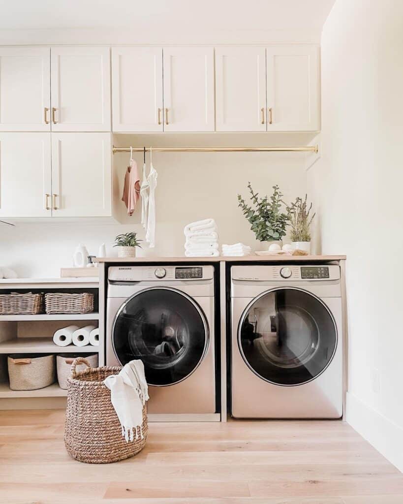 Brass Laundry Room Drying Rod