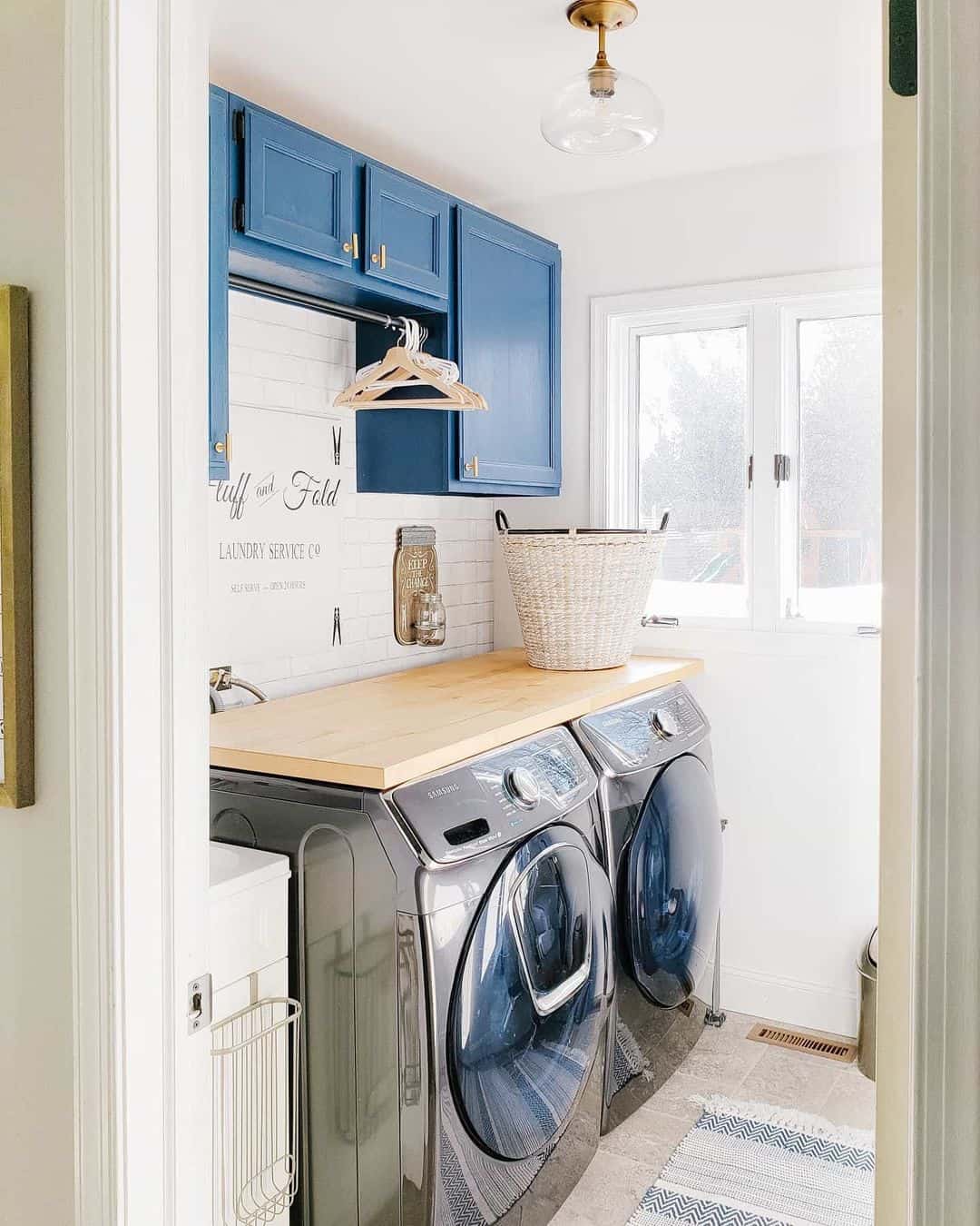 Butcher Block Laundry Room Countertop - Soul & Lane