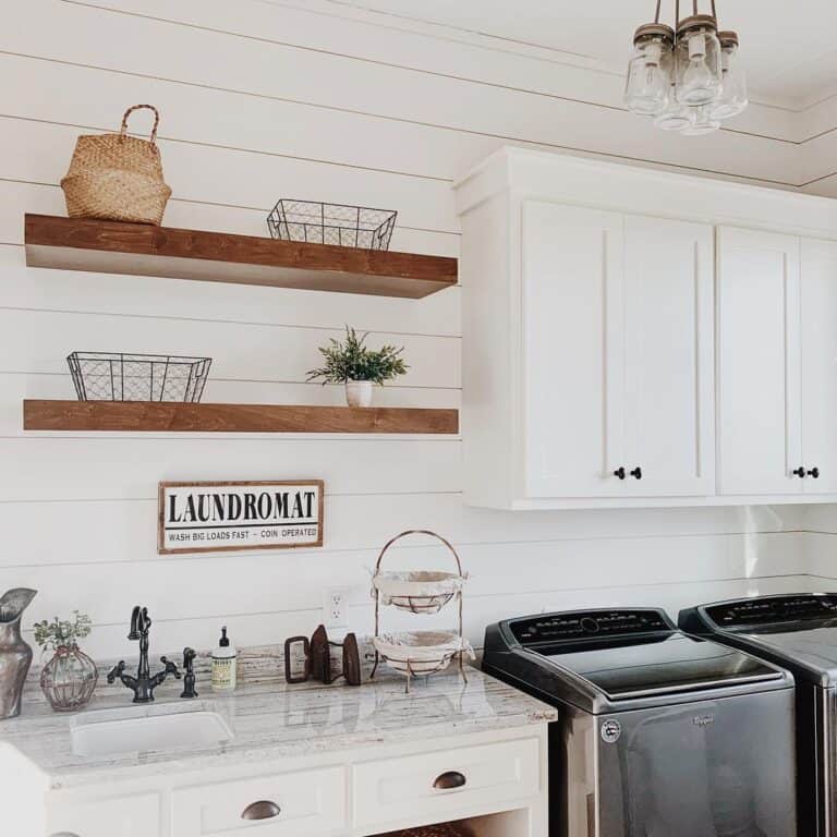 Shelves above Sink